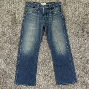 Levis Silvertab True Straight Fit Button Fly Denim Jean Men 33x30 Dark Blue Wash